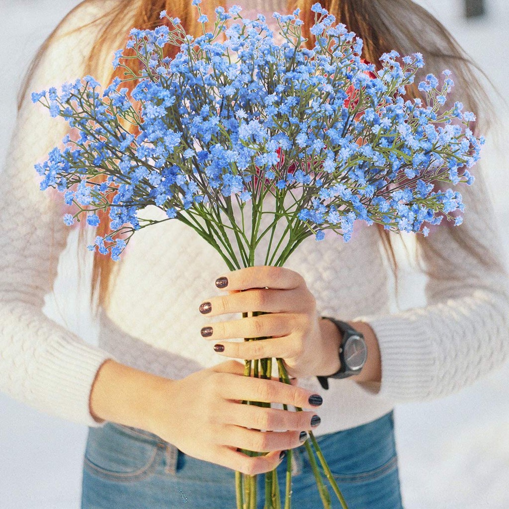 Bó hoa Gypsophila khô tự nhiên nhiều màu trang trí nhà cửa/tiệc cưới