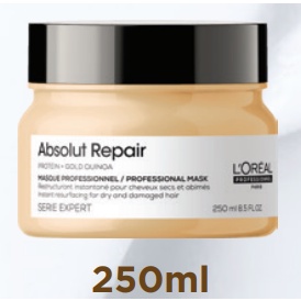 Hấp dầu (kem ủ tóc) Loreal Gold Quinoa + Protein Absolut Repair 500ml phục hồi tóc hư tổn, khô xơ #Pvy Beauty