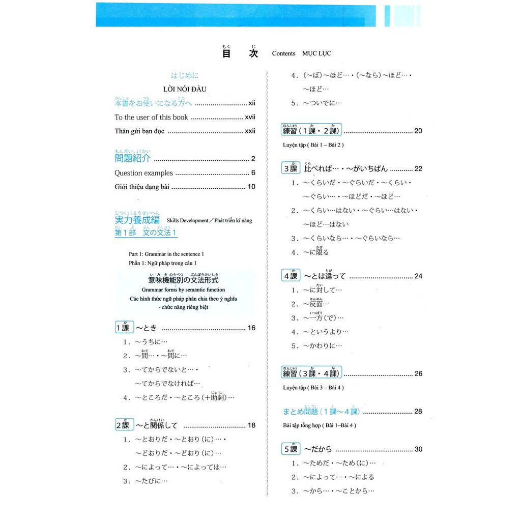 Sách Tài liệu luyện thi năng lực tiếng Nhật N3 Ngữ pháp
