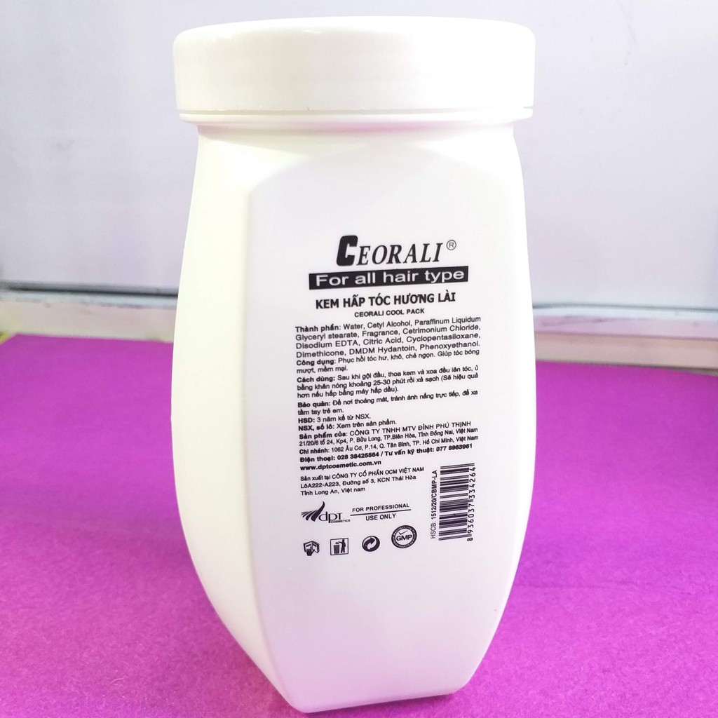 KEM HẤP DẦU TÓC HƯƠNG LÀI CEORALI 900ML