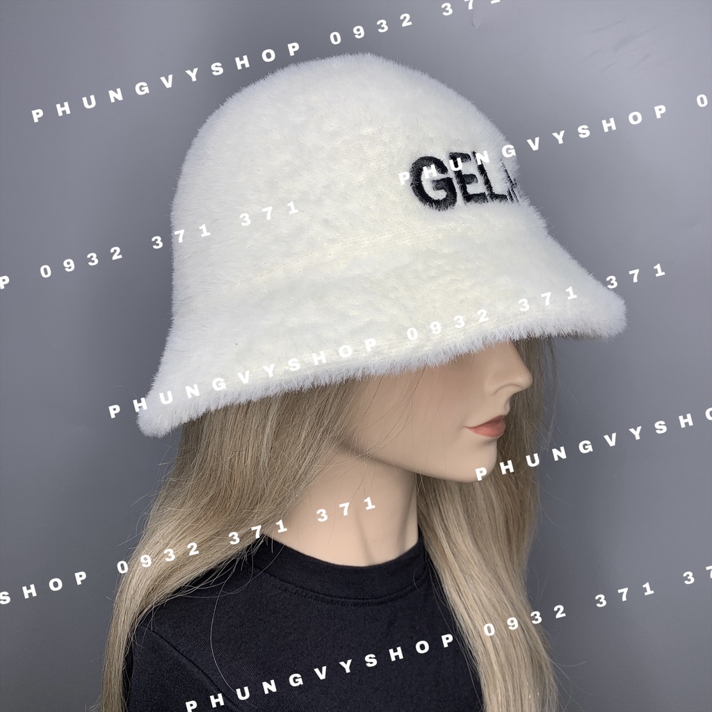 Mũ bucket cực hot unisex nam nữ mùa thu đông giữ ấm - LÔNG GECHA - nón tai bèo vành