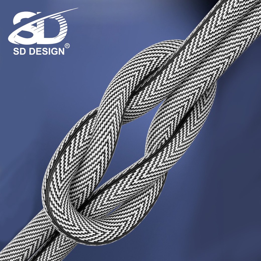 Cáp Sạc Nhanh PD 20W Chính Hãng SD DESIGN, Dây Bện Dù Chống Đứt Chống Rối