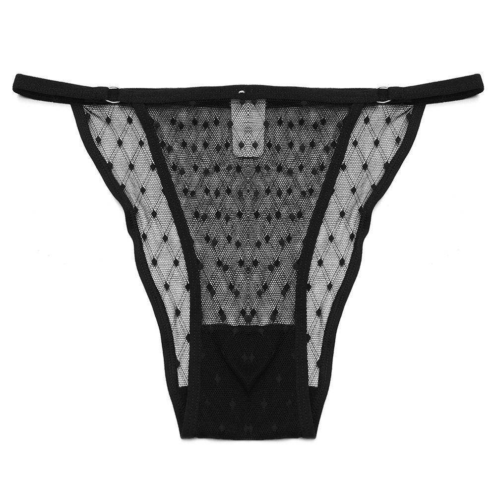 Quần lót lưới ren mềm trong suốt nhìn xuyên qua co giãn lưng thấp quyến rũ cho hẹn hò