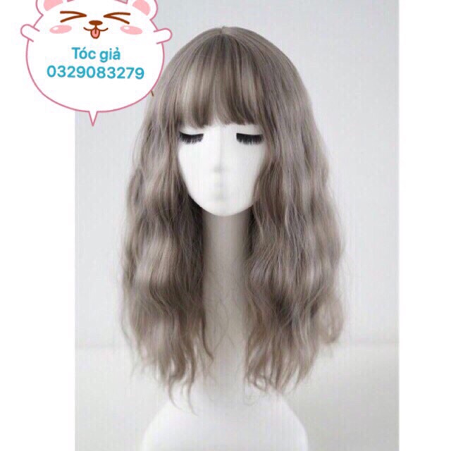 Tóc giả nguyên đầu xù sóng❤️ -ảnh thật-freeship