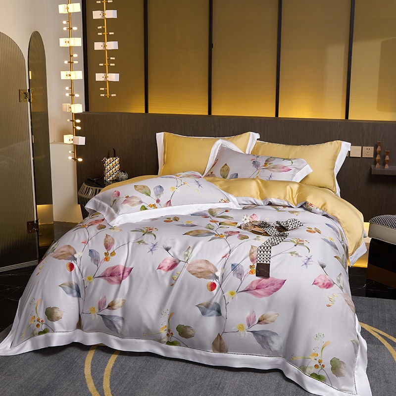 Bộ chăn ga gối cao cấp 100%Tencel 100s, Họa tiết Chylee 2022SS, Chất liệu siêu mát mịn