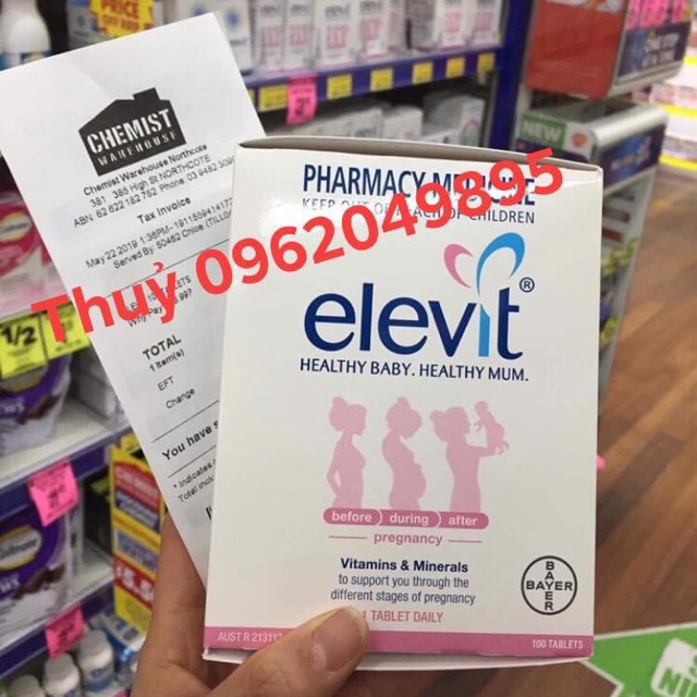  Elevit cho bà bầu (Hàng đi air)