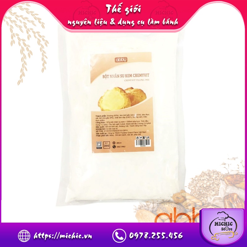 Bột làm nhân su kem Cremyvit Puratos 200g - MiChic Store - Thế giới nguyên liệu và dụng cụ làm bánh