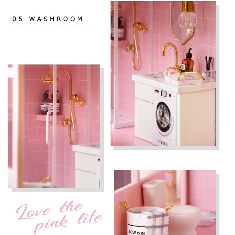 Bộ đồ chơi lắp ráp mô hình nhà búp bê DIY Doll House Miniatute- DREAM ANGLE L-026-B