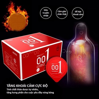 (10 cái) Bao Cao Su Siêu Mỏng OLO 001 Đỏ SIÊU MỎNG