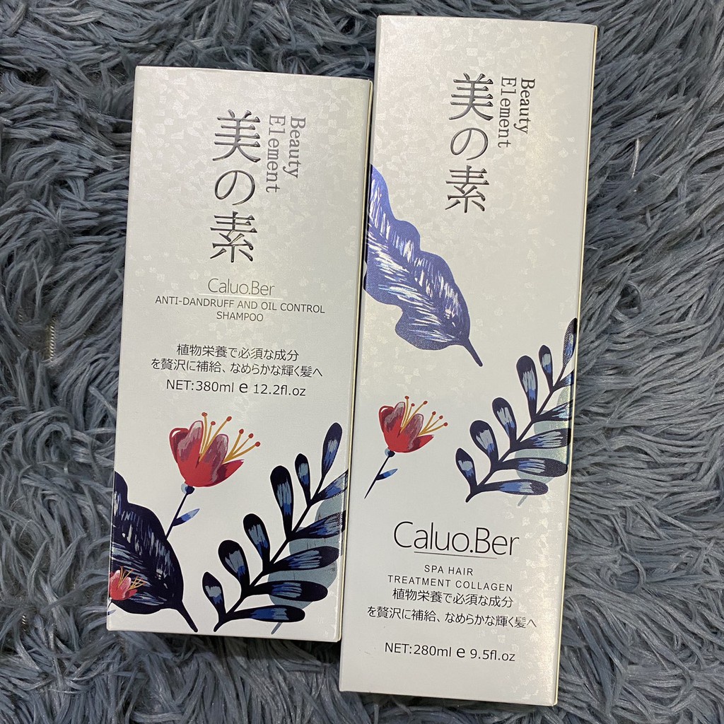 Combo Dầu gội xả dành cho tóc gàu Caluo.Ber Beauty Element 380ml/280ml