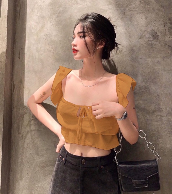 [KÈM ẢNH THẬT +VIDEO] ÁO CROPTOP CÁNH TIÊN