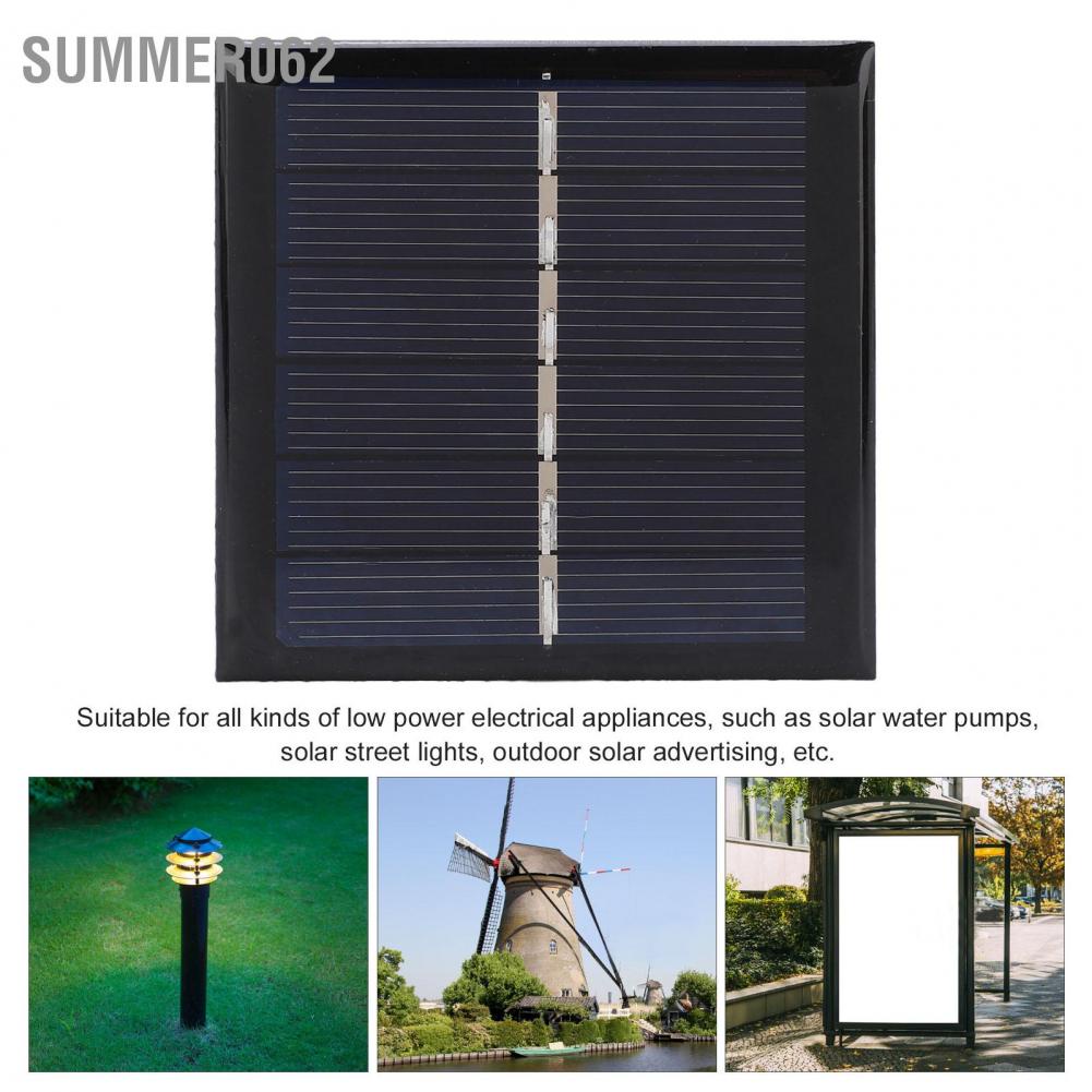 Summer062 Portable 0.6W 3V Polysilicon Solar Panel Level A Charging Board Module for Garden Lighting
