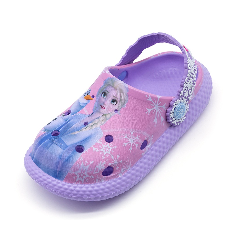 Giày Sandal Bằng EVA Đế Mềm Nhẹ Chống Trượt Hình Disney Cho Bé Gái Elsa-0615