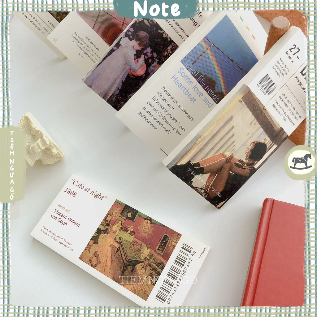 Tập 50 Note Don't Forget Trang Trí Tường, Ảnh Ghi Chú, Decor, Sổ Tay, Planner, Bullet Journal - Tiệm Ngựa Gỗ