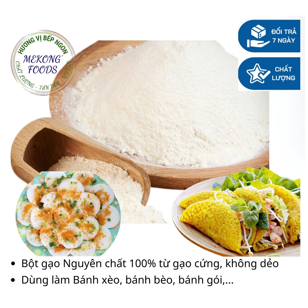 Bột gạo bánh xèo gói 1kg-Mekong foods Shop(TẶNG KÈM BỘT NGHỆ)