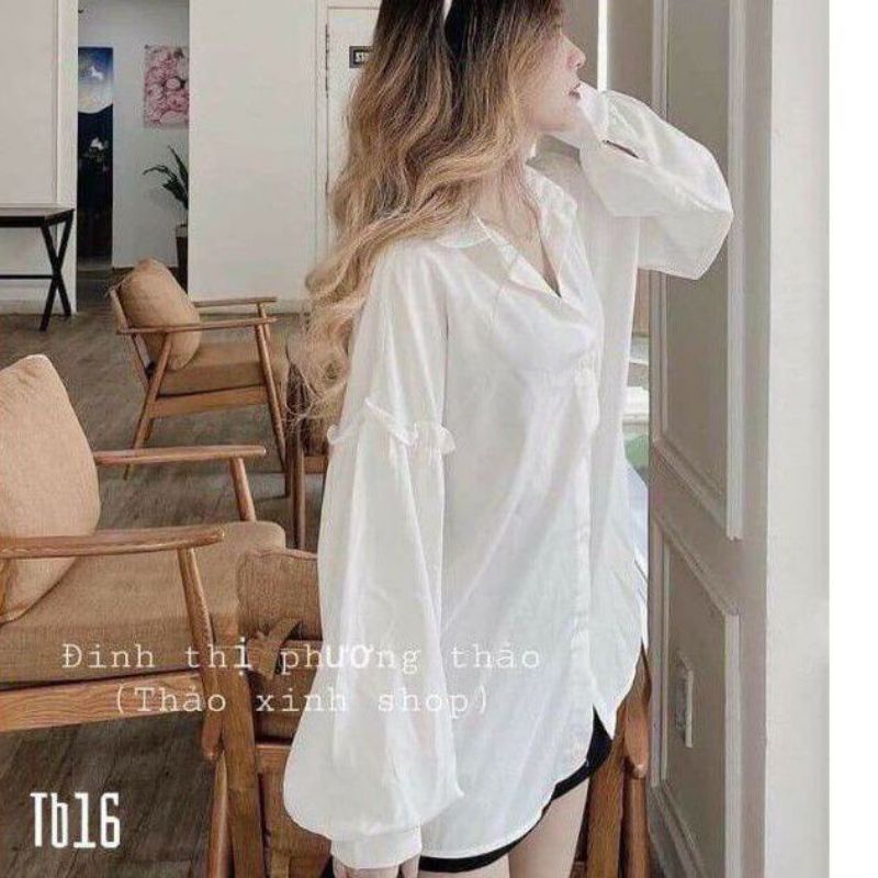 Áo sơ mi tay phồng phôm rộng Xinh Xắn_PCLOAI1