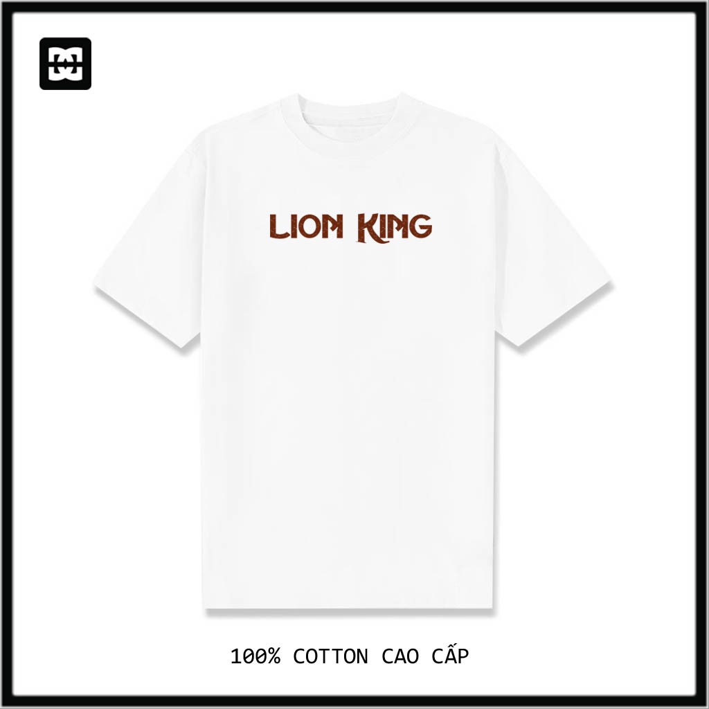 Áo thun tay lỡ Unisex Nam Nữ 100% COTTON CAO CẤP theo chuẩn LOCAL BRAND Form rộng Oversize LION KING DG018