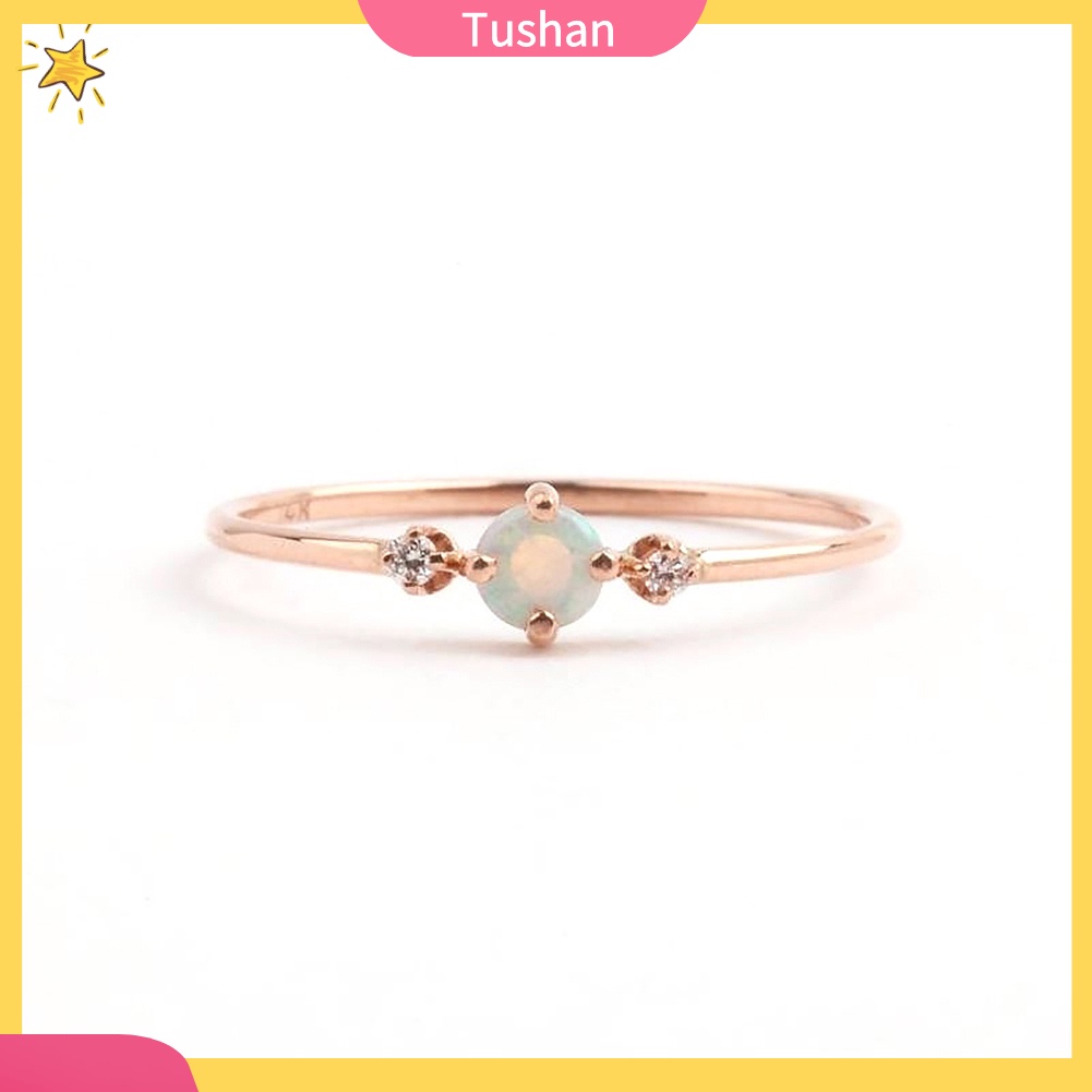 Nhẫn Hợp Kim Đính Ngọc Mắt Mèo Thanh Lịch