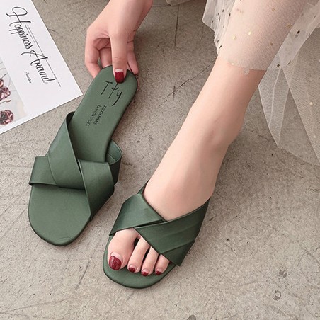 (Hàng Mới) Dép nữ quai chéo sang chảnh_G006