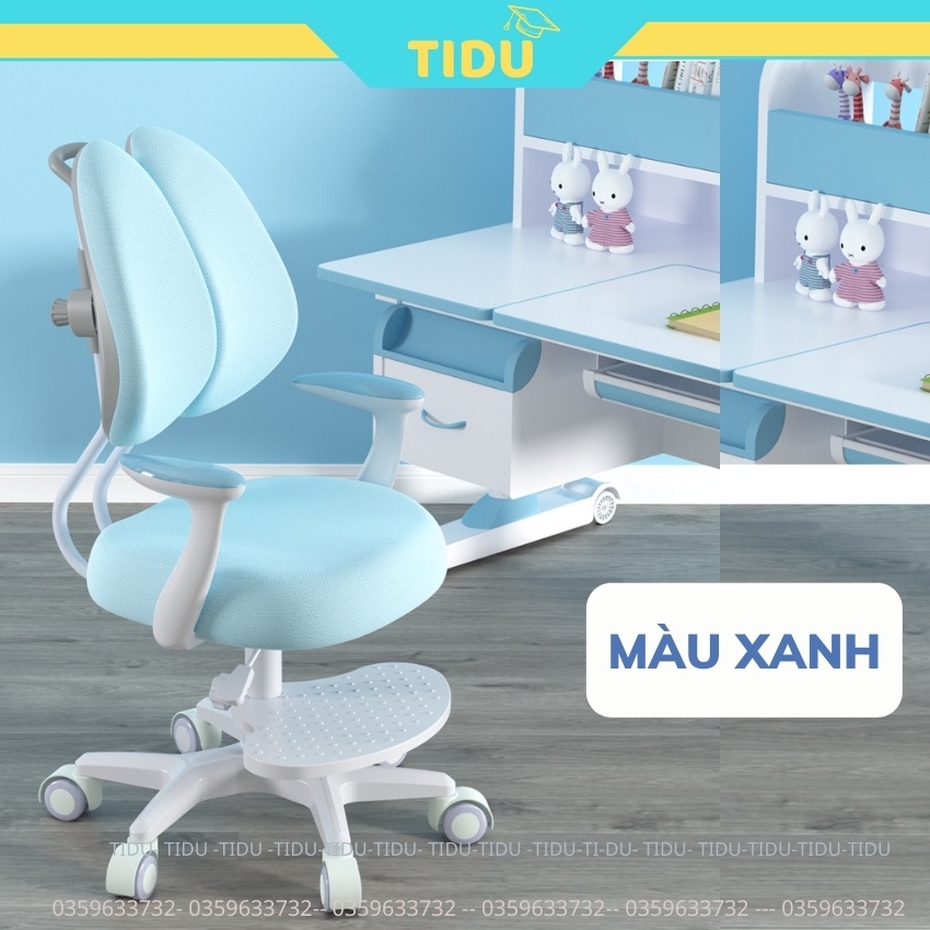 bộ ghế chống gù thông minh cho bé Tidu MQ5 ghế học sinh có thể điều chỉnh độ cao khóa bánh tự động