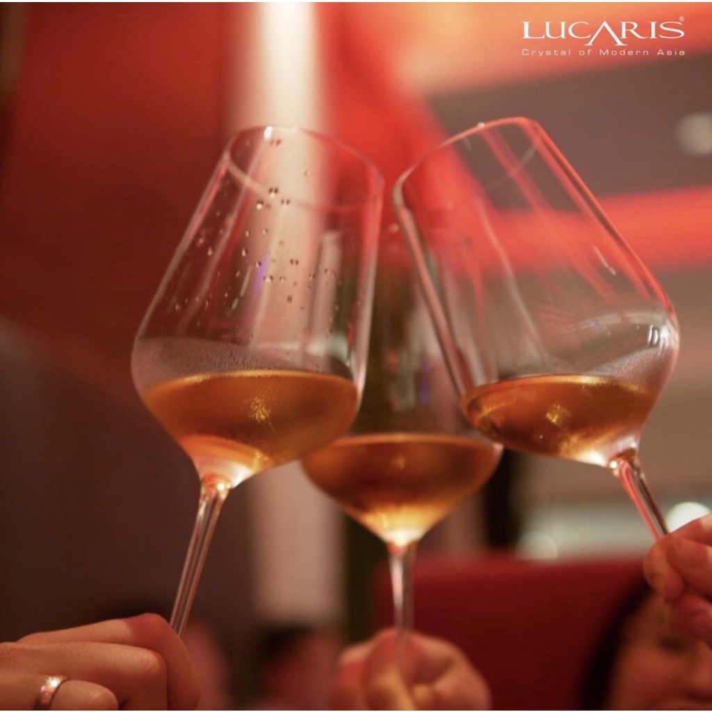 Bộ 6 Ly Uống Rượu Vang Trắng Pha Lê Cao Cấp Lucaris Chardonnay 425ml Nhập Khẩu Chính Hãng Không Chì - Hongkong S04CD15