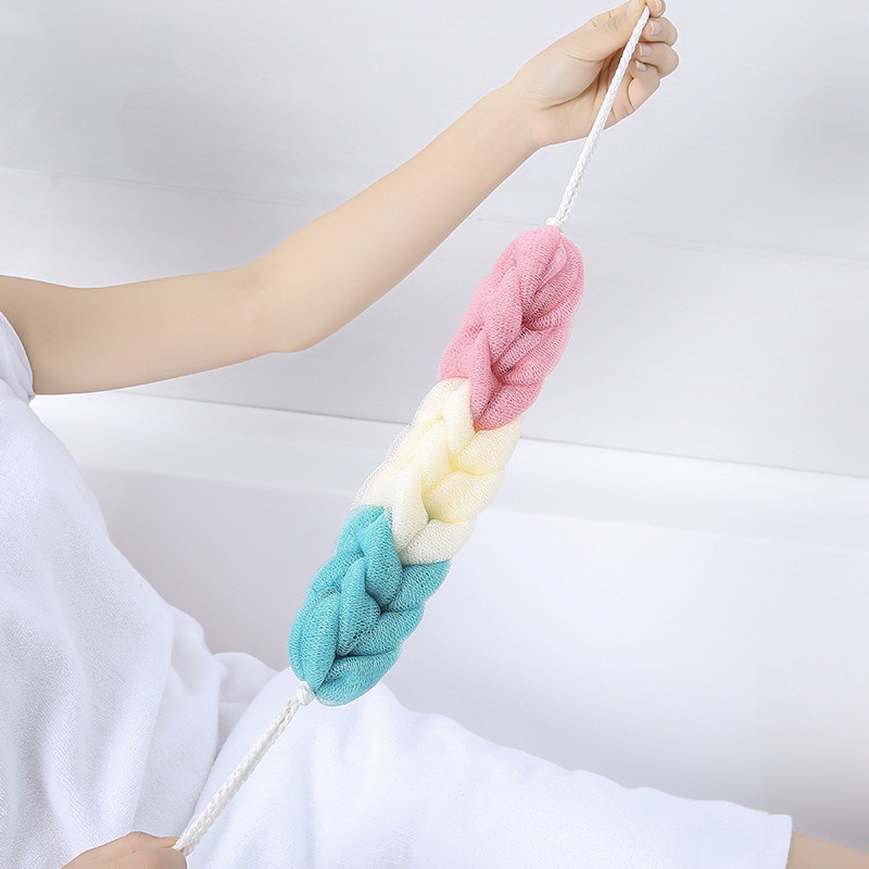 Bông tắm dài tạo bọt cao cấp chất liệu lưới PE dày mềm mại nhiều màu sắc 88265