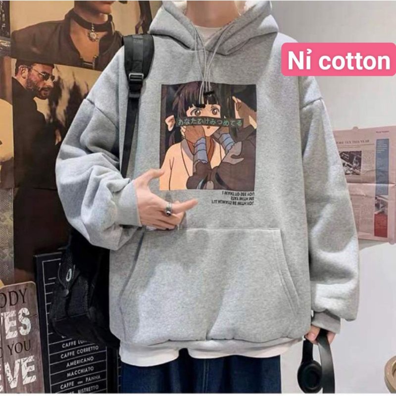 Áo Hoodie Nỉ Hoạt Hình Siêu Hot Chất Nỉ Cotton Dày Dặn Form Rộng Unisex - Áo Nỉ Nam Nữ Ulzzang Hoạ Tiết Hoạt Hình | BigBuy360 - bigbuy360.vn