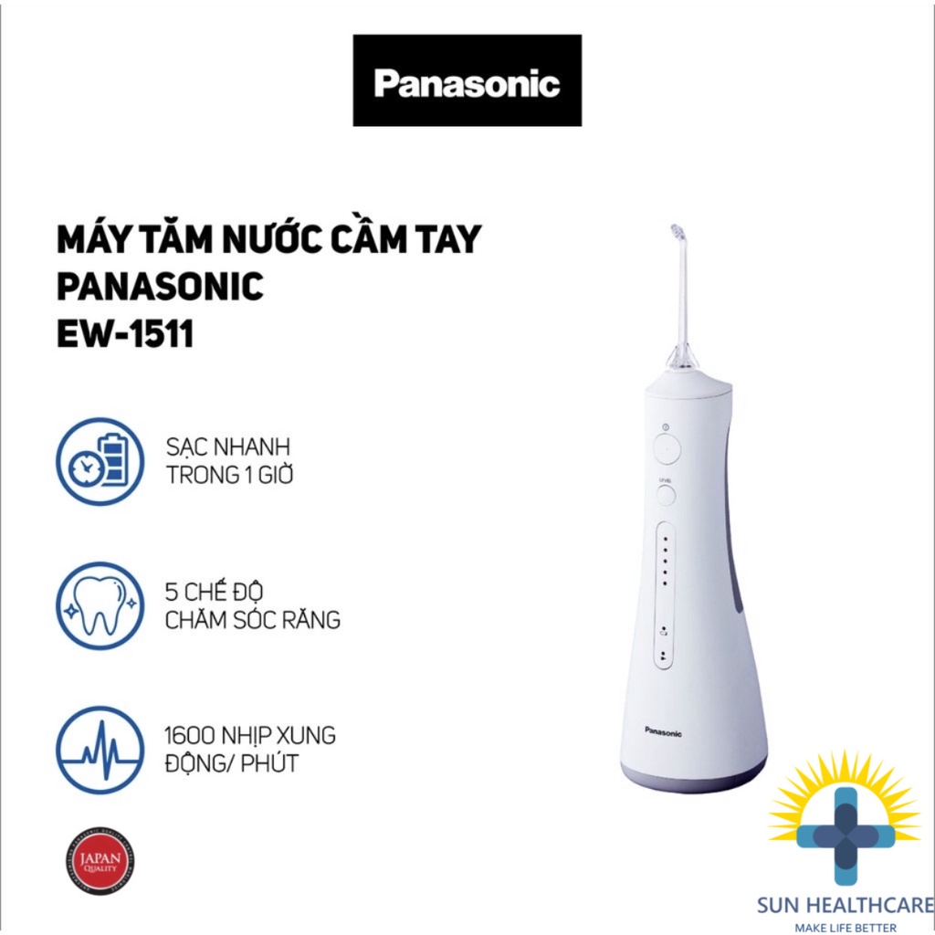 [Bảo hành chính hãng] Máy Tăm Nước Panasonic EW1511W451 Công Nghệ Siêu Âm