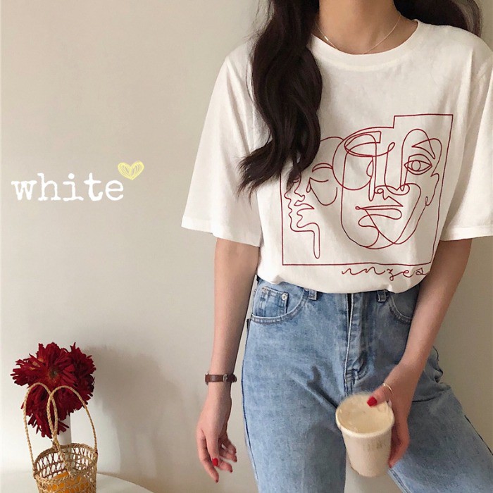 Áo Thun Tay Ngắn Dáng Rộng Trẻ Trung Thiết Kế Đơn Giản Phong Cách Hàn Quốc | BigBuy360 - bigbuy360.vn