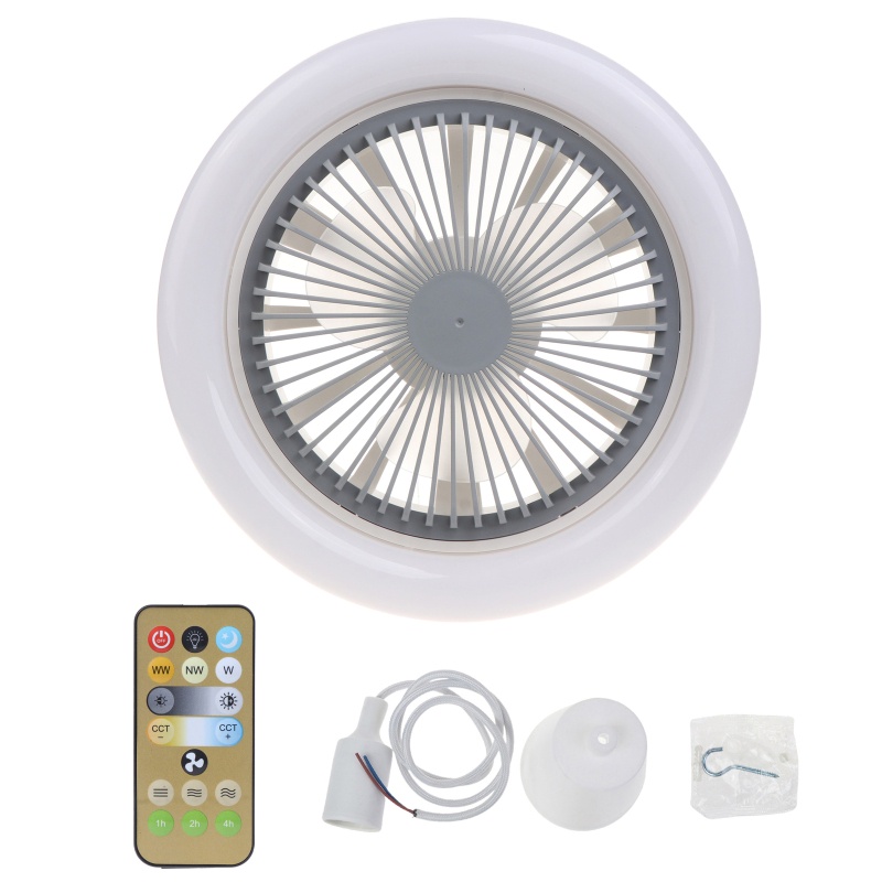 Quạt Trần Đèn LED 86V-265V E27 30W 10.2inch Kèm Điều Khiển Từ Xa