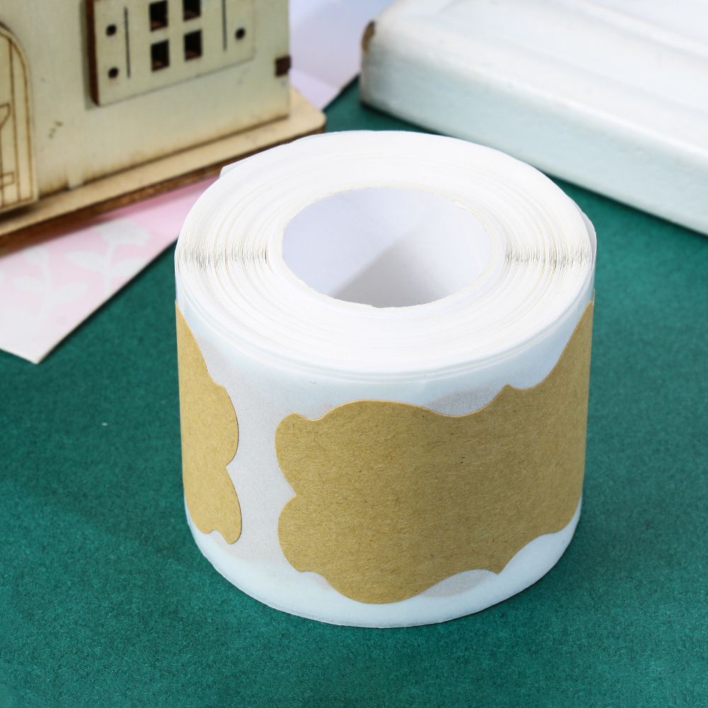Cuộn 150 miếng nhãn dán chống thấm nước dùng ghi chú cho lọ gia vị nhà bếp tiện dụng