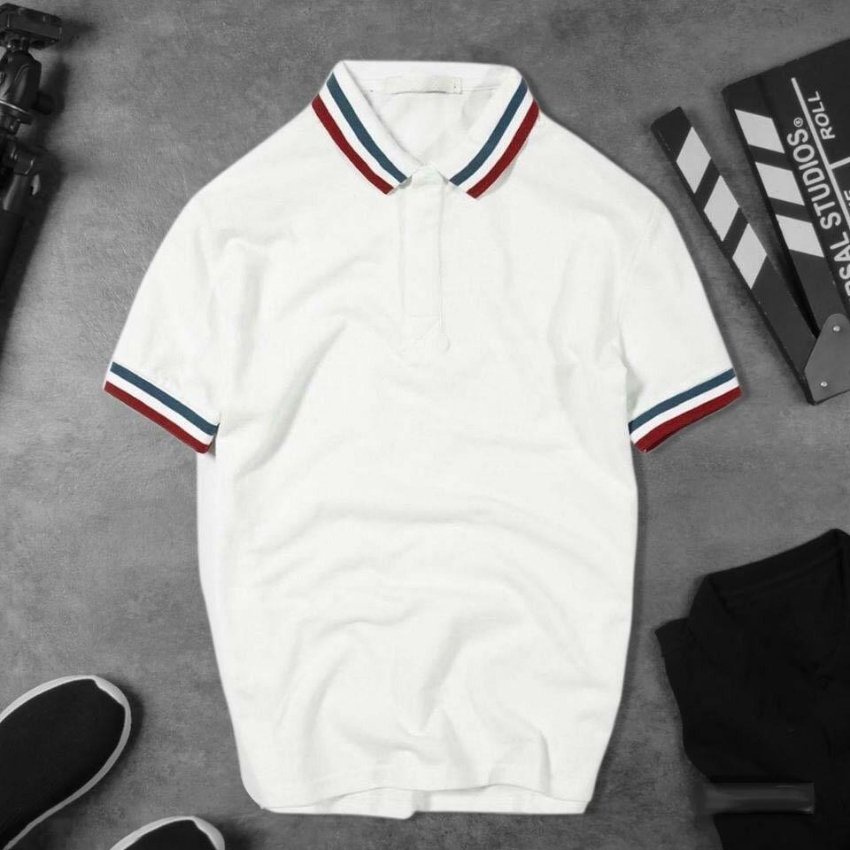 Áo Thun Nam Polo Phối Viền Cổ Viền Tay Áo Thời Trang ERINA Tạo Cảm Giác Thoải Mái Khi Mặc