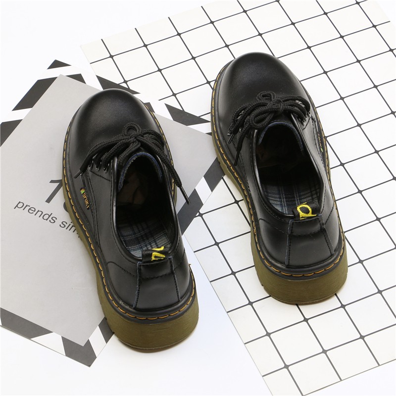 [ Có Sẵn ] Boots nữ mũi tròn / giày cổ thấp da mềm mùa thu đông | BigBuy360 - bigbuy360.vn