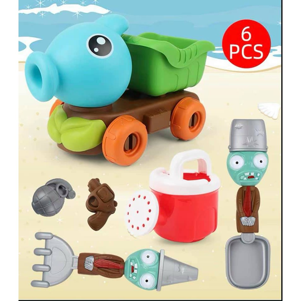 Bộ đồ chơi xúc cát mới 6 chi tiết hình zombie loại to size 30cm cho bé