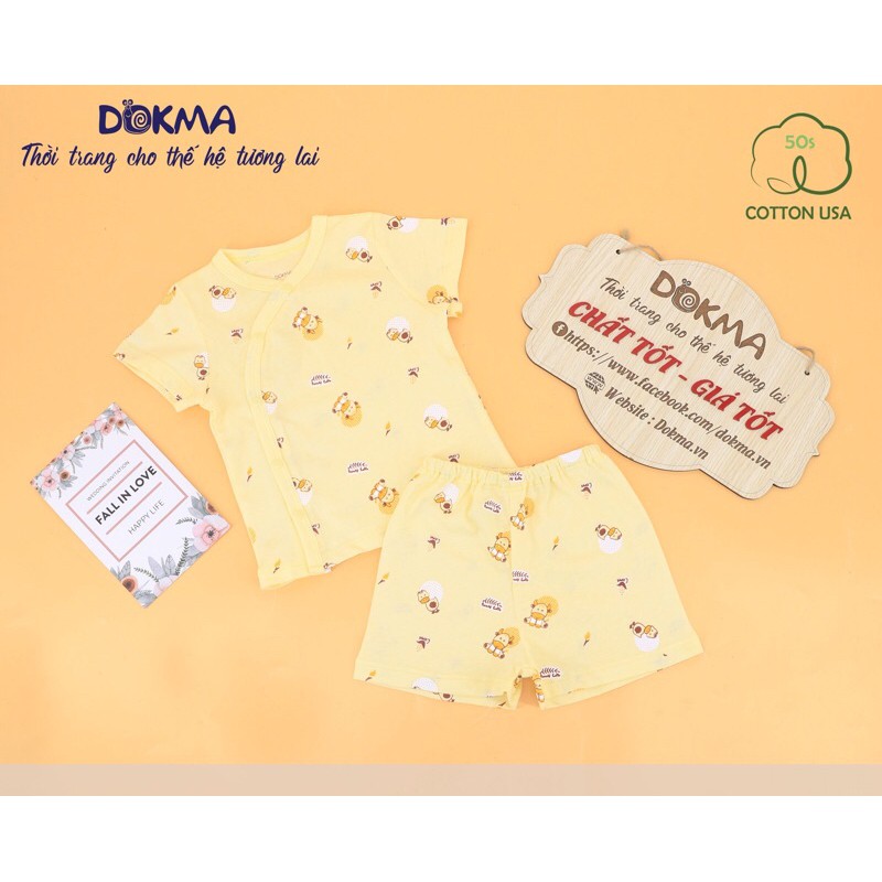 Bộ cộc sơ sinh cài lệch dokma bé trai/ bé gái