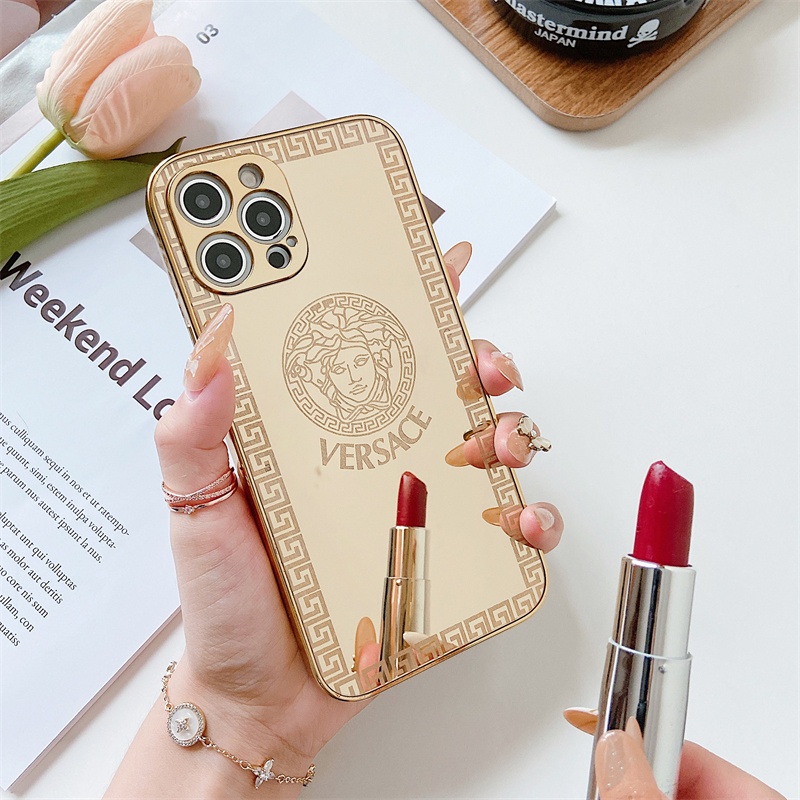 Ốp Điện Thoại Nhựa Cứng Viền Vuông In Họa Tiết Sang Trọng Có Khung Bảo Vệ Camera Cho iPhone 13 12 11 Pro Max XS Max X 8 7 Plus