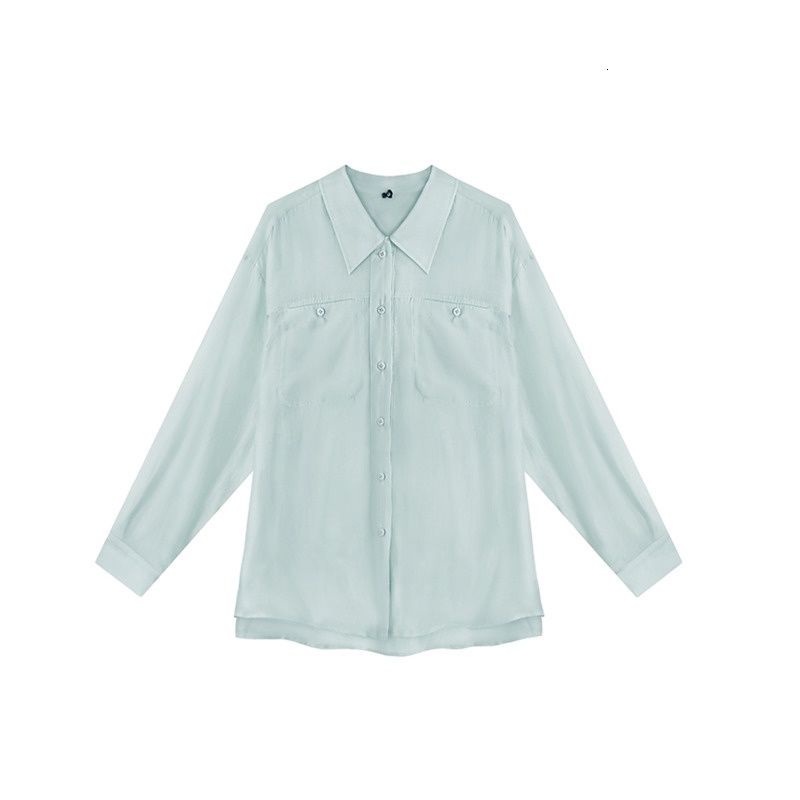 Korean women's fashion translucent shirt