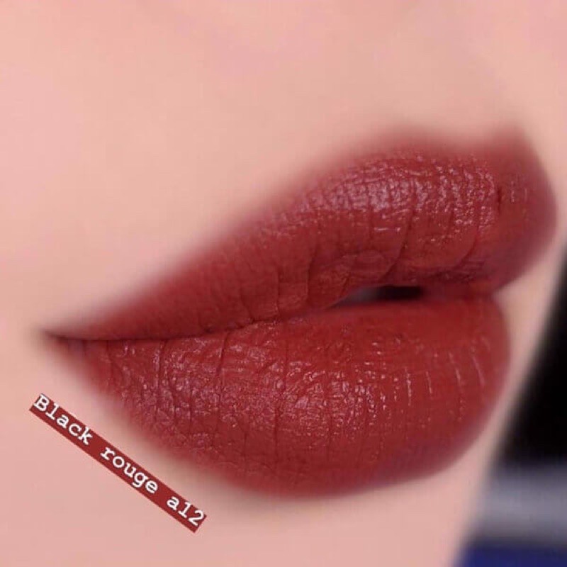 Son Black Rouge A12 ⚡️𝑯𝒂̀𝒏𝒈 𝑯𝒂𝒏𝒅𝒎𝒂𝒅𝒆⚡️ Màu Đỏ Nâu Trầm | Thế Giới Skin Care