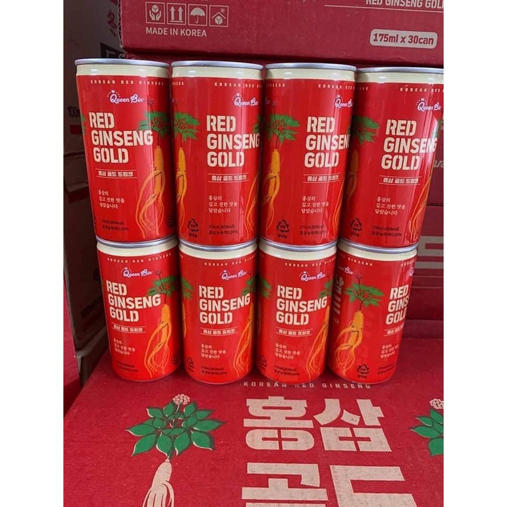 Nước Hồng Sâm Hàn Quốc Hộp 30 Lon x 175ml, Giúp Bồi Bổ Sức Khoẻ, Giải Nhiệt Và Tăng Cường Hệ Miễn Dịch