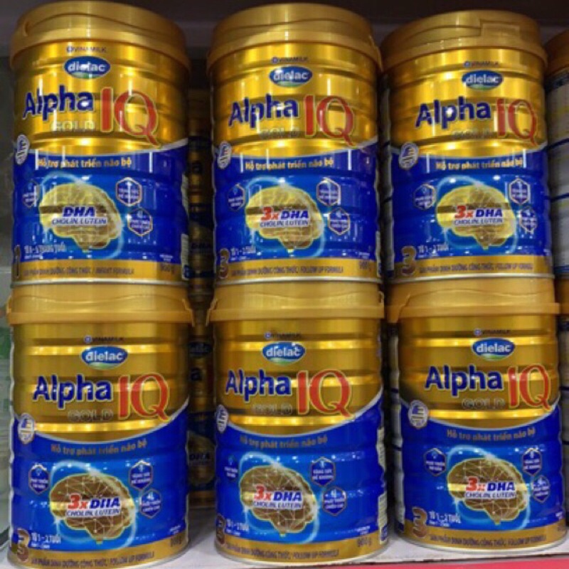 Sữa bột Dielac Alpha Gold IQ 1,2,3,4 hộp 900gr