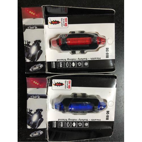 Đèn hậu xe đạp thể thao sạc usb 4 chế độ nháy thông minh
