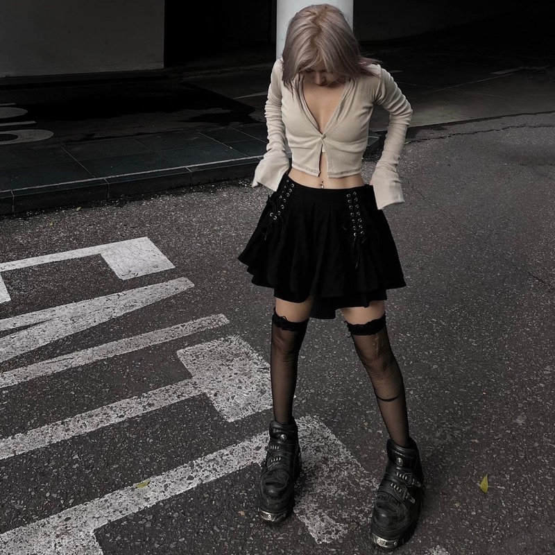 Set áo bikini và áo ngoài màu ghi