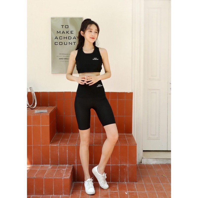 Quần tập gym nữ tan mỡ, quần giảm mỡ bụng sinh nhiệt đổ mồ hôi giảm eo giảm cân dáng lửng