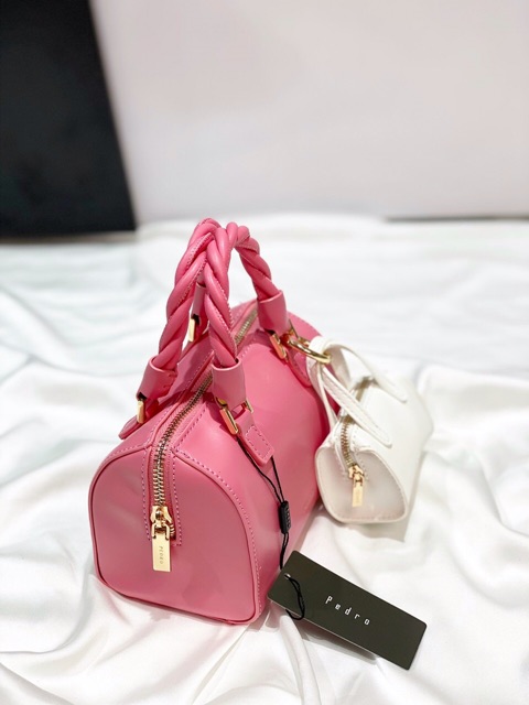Túi P trống màu hồng kèm túi mini