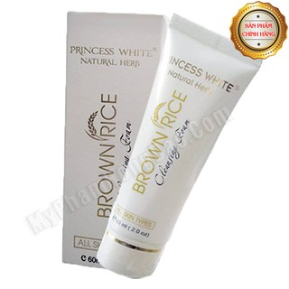 Sữa Rửa Mặt Mầm Gạo Princess White - Brown Rice trắng da