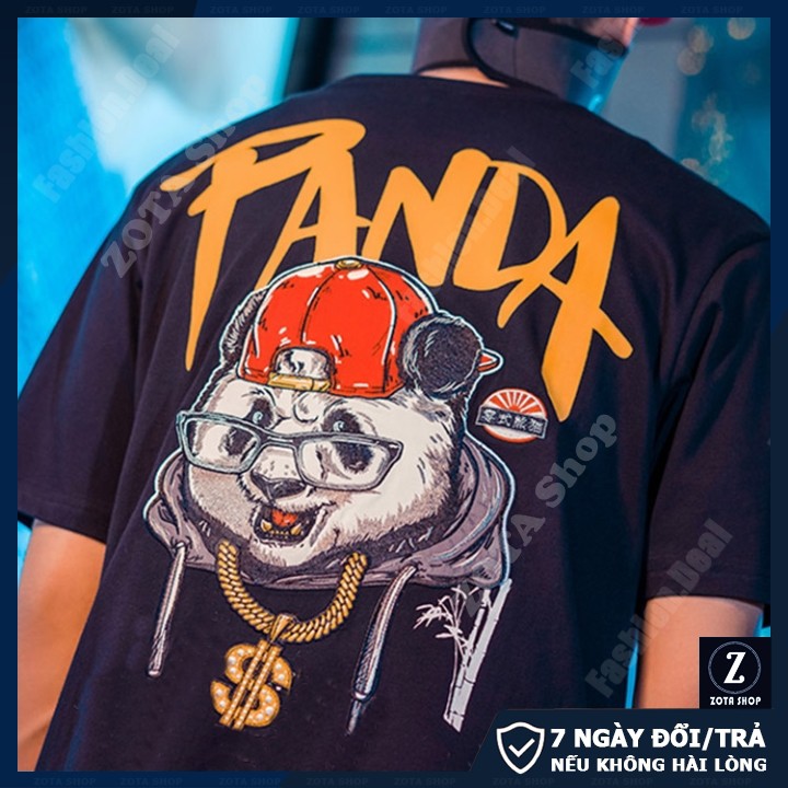 Áo thun tay lỡ form rộng, áo phông Freesize cho cả nam/nữ in PANDA hai mặt TL683 | BigBuy360 - bigbuy360.vn