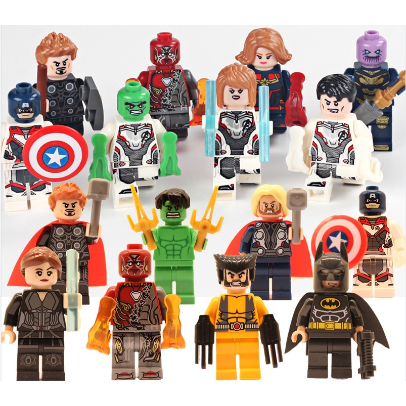 Bộ 8 Mô Hình Đồ Chơi Siêu Anh Hùng Marvel Hulk Captain America Batman Colossus