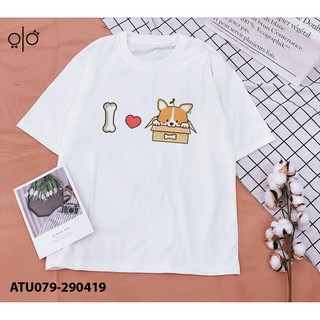 [Kèm Video + Ảnh thật] Áo thun i love corgi đáng yêu