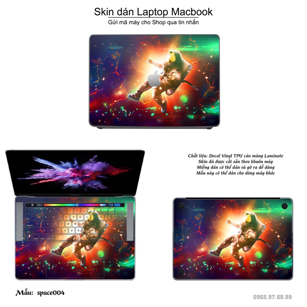 Skin dán Macbook mẫu không gian (đã cắt sẵn, inbox mã máy cho shop)