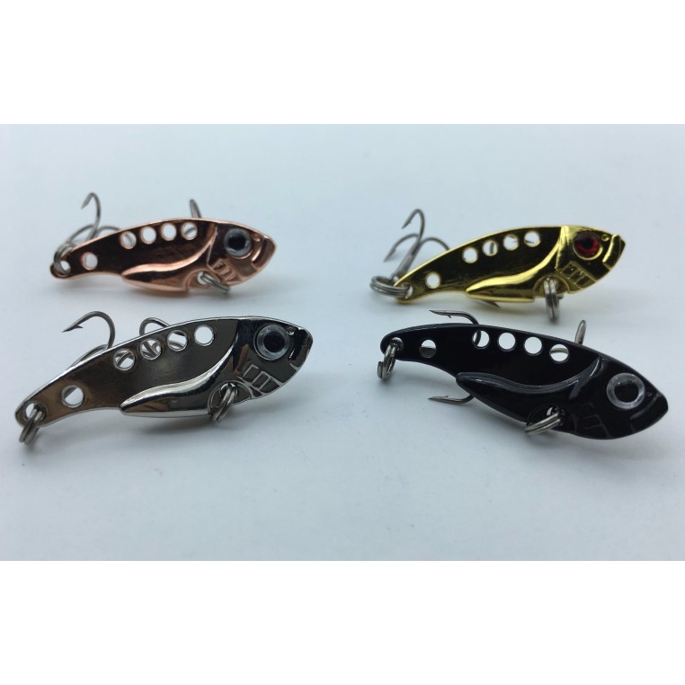 Mồi câu cá hình cá 3.5cm 3.2g làm từ kim loại có lưới câu